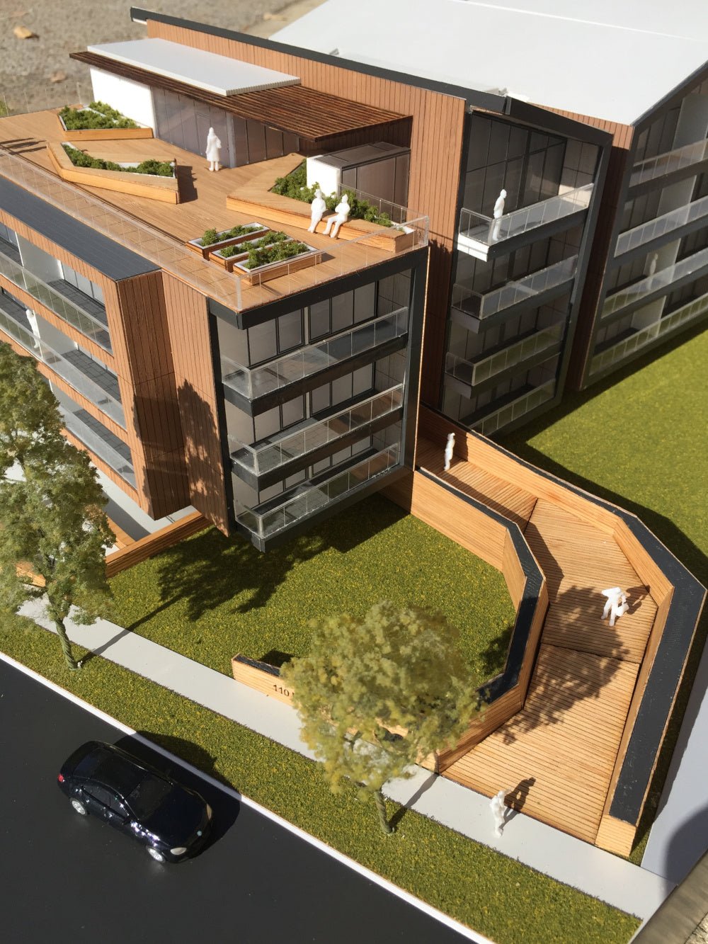 Celad Model Case Study - Timber clad Apartments model | The Model Shop
